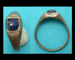 Ring, Medieval, Ladies, with Lapis Gem, ca. 17th-18th Cent